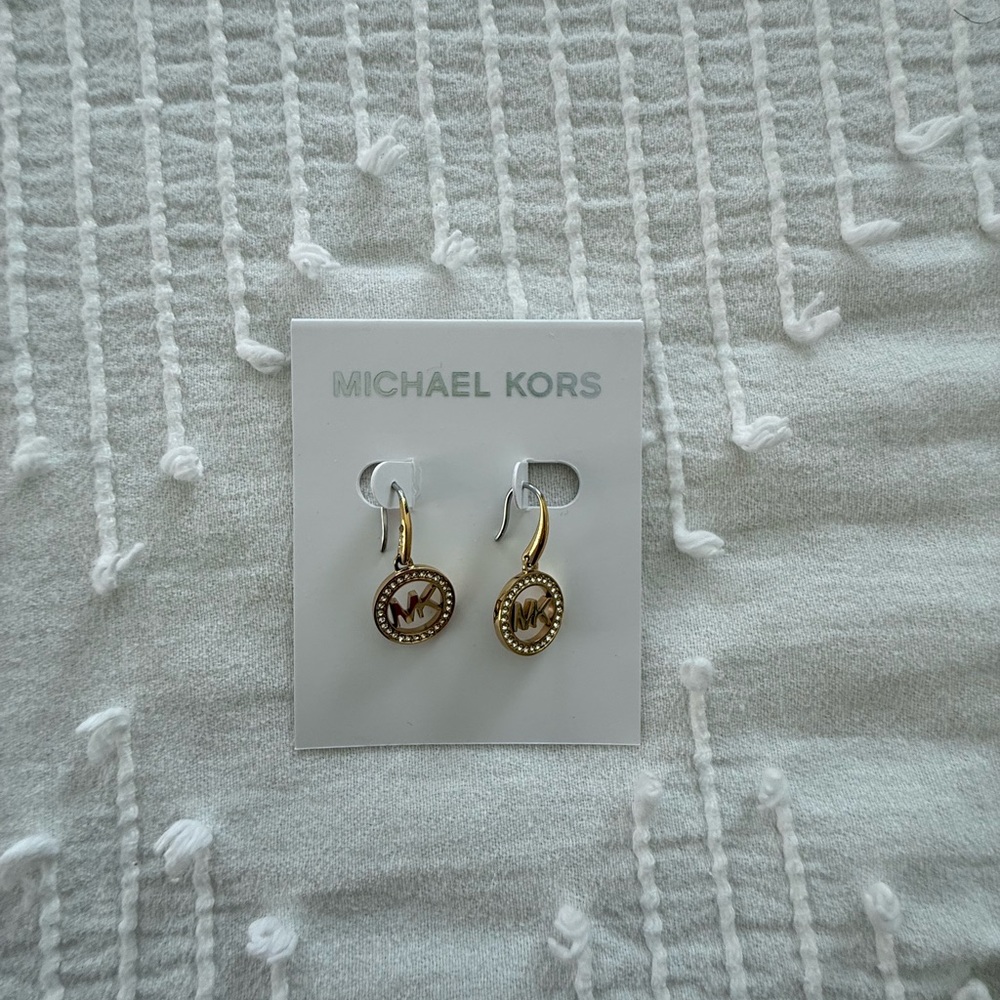 NWT Michael Kors Gold Glitz Earrings